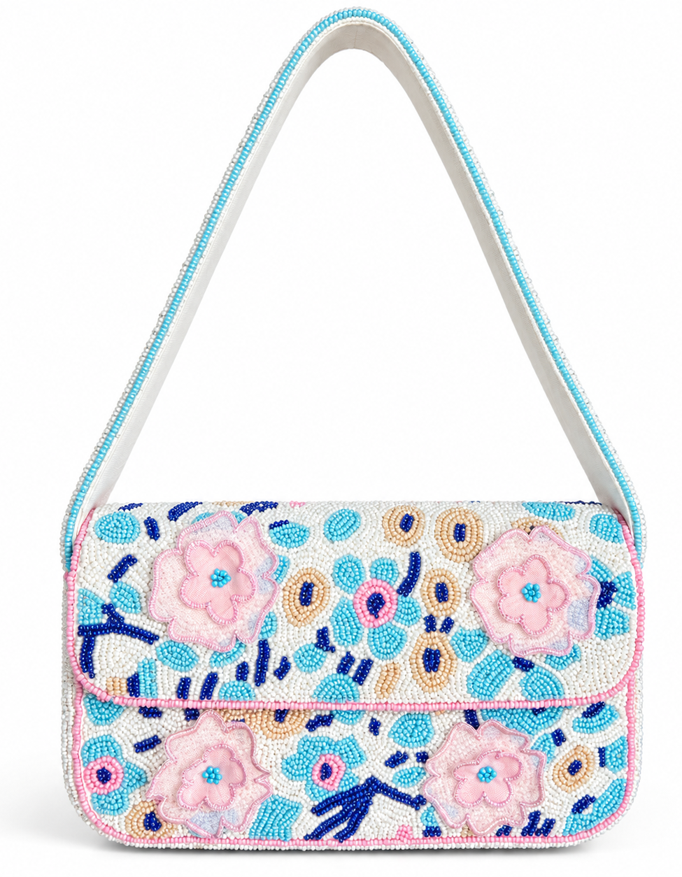 Pastel Garden beaded handbag