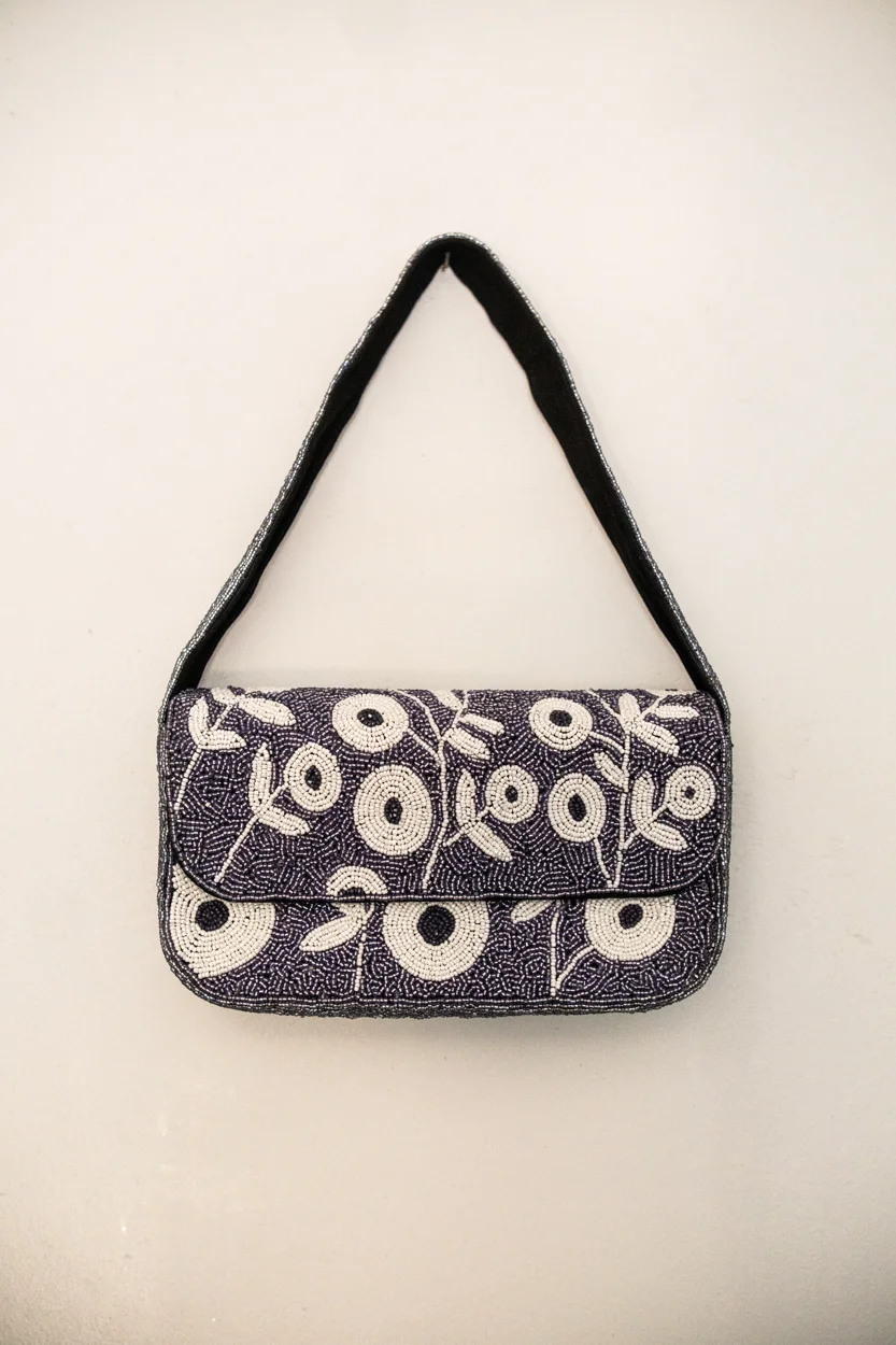 Moonlit Garden beaded handbag